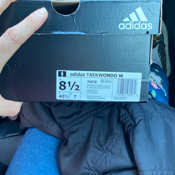 Adidas women's Cream and Navy Athletic Shoe taekwondo - Picture 12 of 12